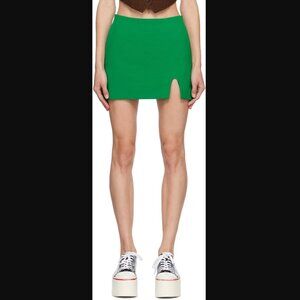 Pushbutton SSENE Exclusive Green Slit-Cut Miniskirt